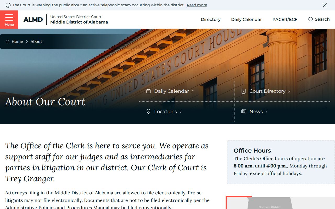 Barbour County arrest records and court charges Middle District filing information