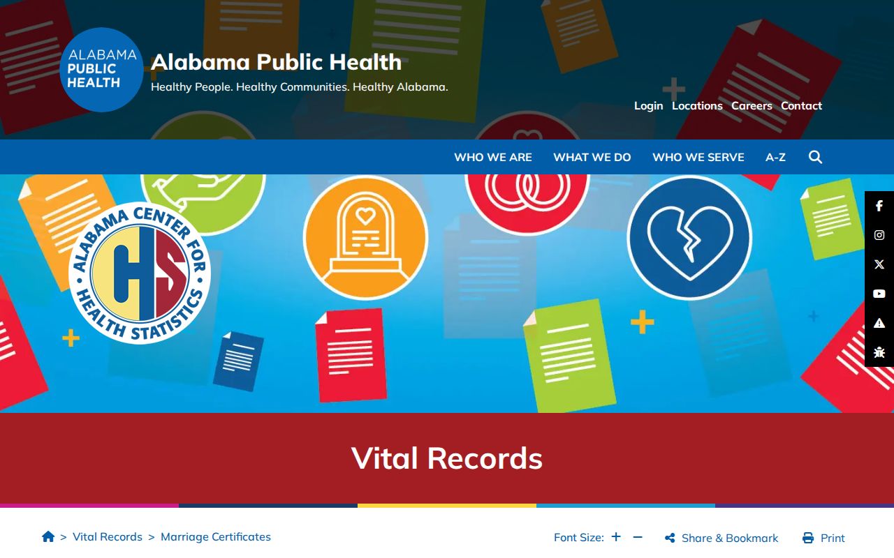 Barbour County marriage records ADPH marriage certificate ordering page