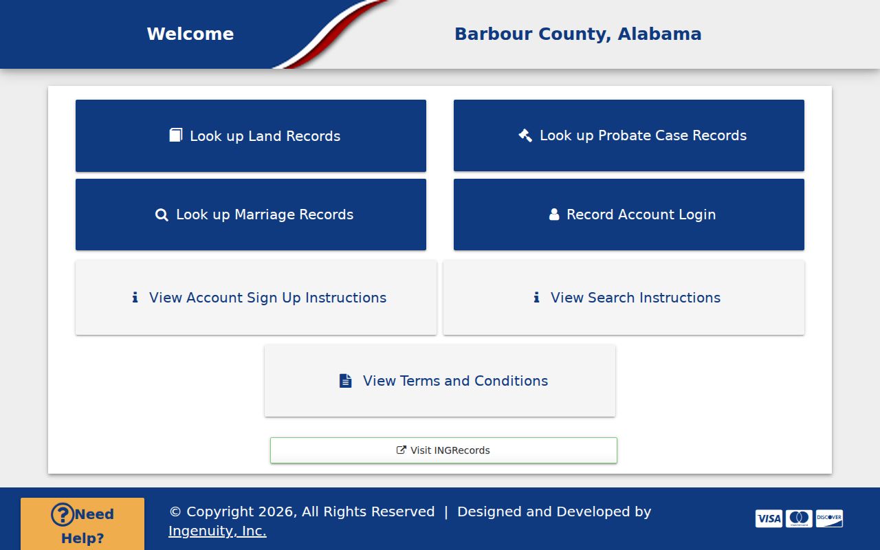 Barbour County probate records online services portal